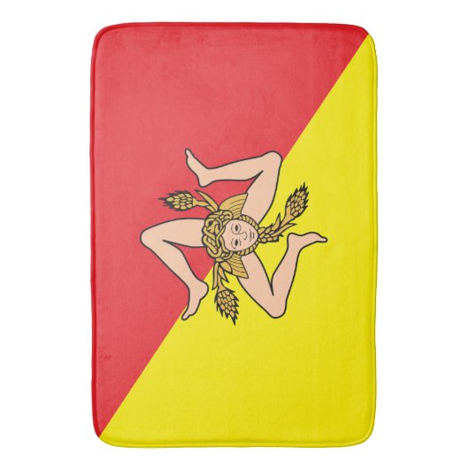 Grote badmat met vlag van Sicilië (Voorkant Verticaal)