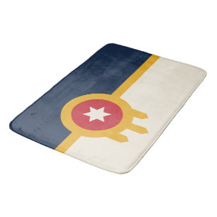 Grote badmat met vlag van Tulsa City