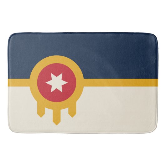 Grote badmat met vlag van Tulsa City (Voorkant)