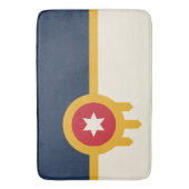 Grote badmat met vlag van Tulsa City (Voorkant Verticaal)