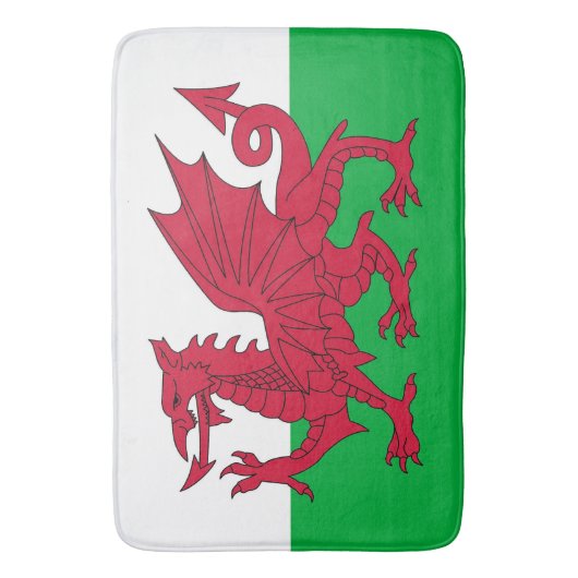 Grote badmat met vlag van Wales (Voorkant Verticaal)
