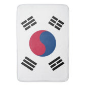 Grote badmat met vlag van Zuid-Korea (Voorkant Verticaal)