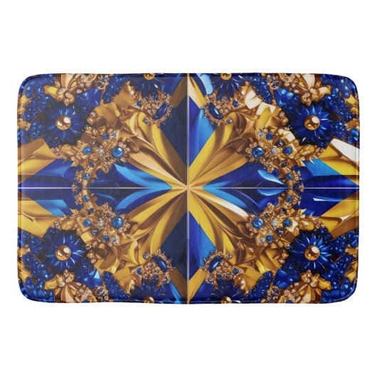 Grote badmat met Zweden Kleuren (Voorkant)