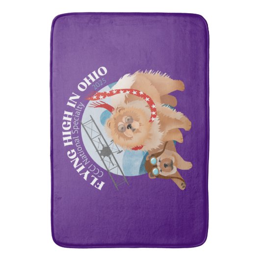 GROTE BADMAT - PAARSE MET 2025 LOGO (Voorkant Verticaal)