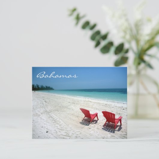 grote bahamaszetels briefkaart (Staand voorkant)