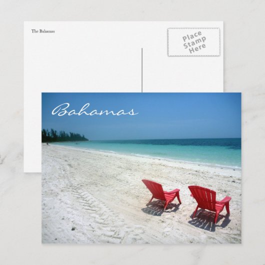 grote bahamaszetels briefkaart (Voorkant / Achterkant)