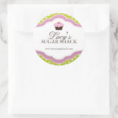 Grote bakkerijverpakkingen ronde sticker (Tas)