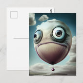 grote ballon kijkt naar je poster briefkaart (Voorkant / Achterkant)
