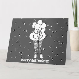 GROTE BALLONNEN EN CONFETTI KAART