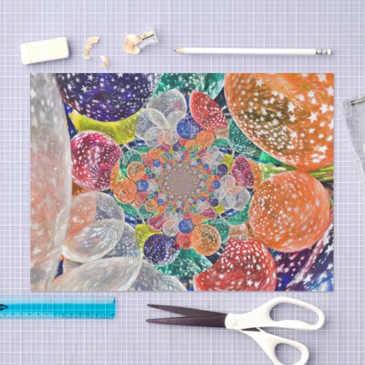 grote ballonnen kleurrijke Abstracte fijne kunst Tissuepapier (Craft)