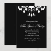 Grote balzaal van de nieuwjaarspartij (zwart) kaart (Voorkant / Achterkant)