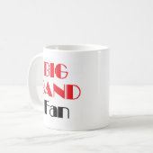 grote bandfan koffiemok (Voorkant links)