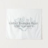 Grote barrière-rif Latitude-lengte Wandkleed (Voorkant (horizontaal))