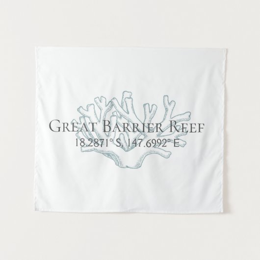 Grote barrière-rif Latitude-lengte Wandkleed (Voorkant (horizontaal))