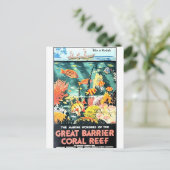 Grote barrièrekoraalrif briefkaart (Staand voorkant)