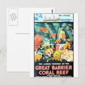 Grote barrièrekoraalrif briefkaart (Voorkant / Achterkant)