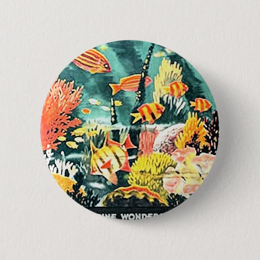 Grote barrièrekoraalrif ronde button 5,7 cm (Voorkant)