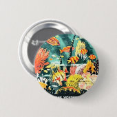 Grote barrièrekoraalrif ronde button 5,7 cm (Voorkant /achterkant)