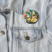 Grote barrièrekoraalrif ronde button 5,7 cm (In situ)