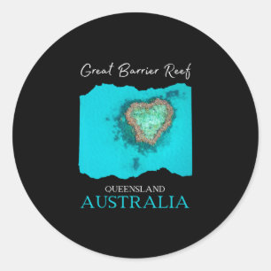 Grote Barrièrerif Queensland Australië Souvenir Vr Ronde Sticker