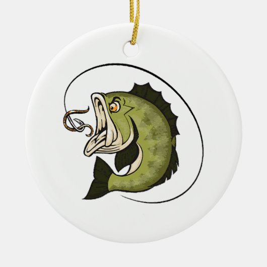 Grote Bas Mond Keramisch Ornament (Voorkant)