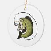 Grote Bas Mond Keramisch Ornament (Links)