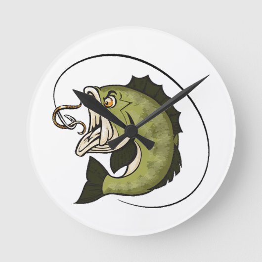 Grote Bas Mond Ronde Klok (Voorkant)