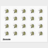 Grote Bas Mond Ronde Sticker (Vel)