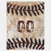 Grote  Baseball Blanket met Jersey NUMBER Fleece Deken (Voorkant)