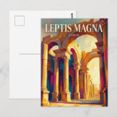 Grote Basiliek, Leptis Magna Libië Briefkaart (Voorkant / Achterkant)