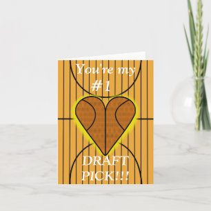 Grote Basketbal Lover Valentijnsdag Kaart