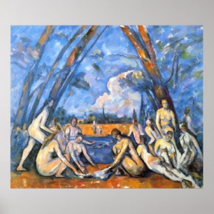 Grote Bathers 2 van Paul Cezanne Poster