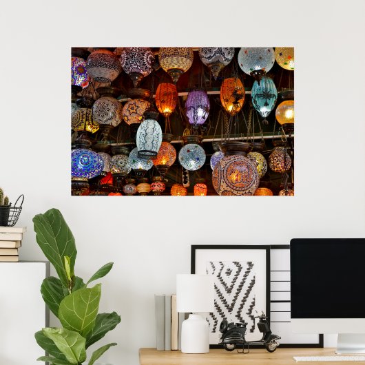 Grote Bazaar in Istanbul, Turkey Poster (Thuiskantoor)