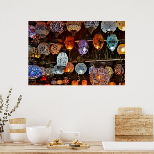 Grote Bazaar in Istanbul, Turkey Poster (Keuken)