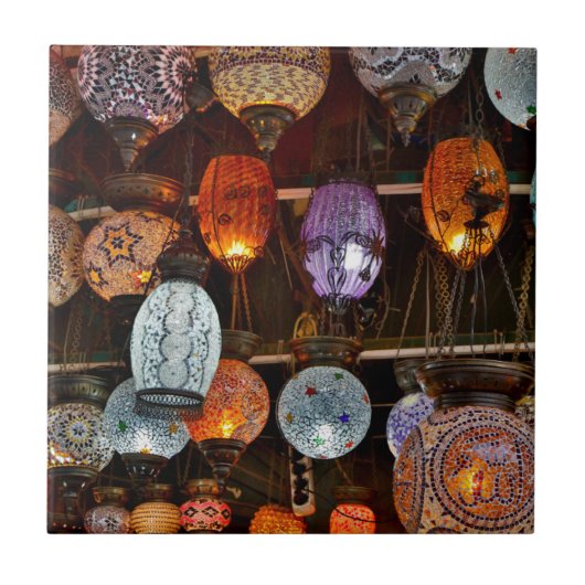 Grote Bazaar in Istanbul, Turkije Tegeltje (Voorkant)
