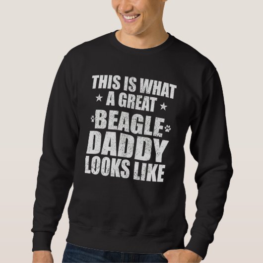 Grote Beagle Vader Hond Eigenaar Trui (Voorkant)