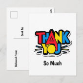 Grote bedankje vanuit het hart Waarderingsbericht Briefkaart (Voorkant / Achterkant)