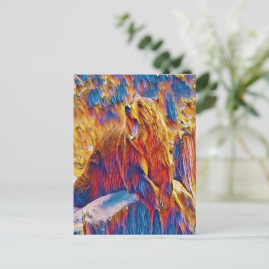 Grote beer briefkaart (Staand voorkant)