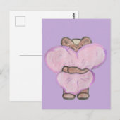 Grote Beer Hug. Briefkaart (Voorkant / Achterkant)