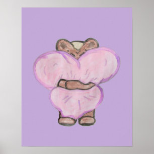 Grote Beer Hug. Poster