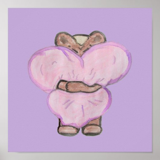 Grote Beer Hug. Poster (Voorkant)