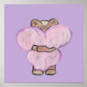 Grote Beer Hug. Poster
