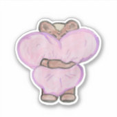 Grote Beer Hug. Sticker (Voorkant)