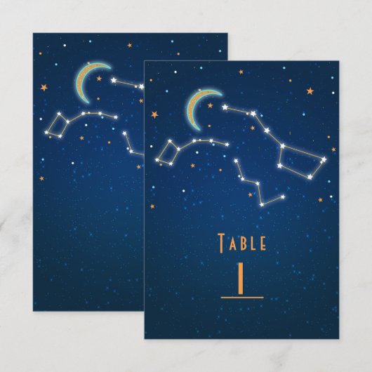 Grote Beer Sterrenkijken Constellatie Tafelnummer (Voorkant / Achterkant)