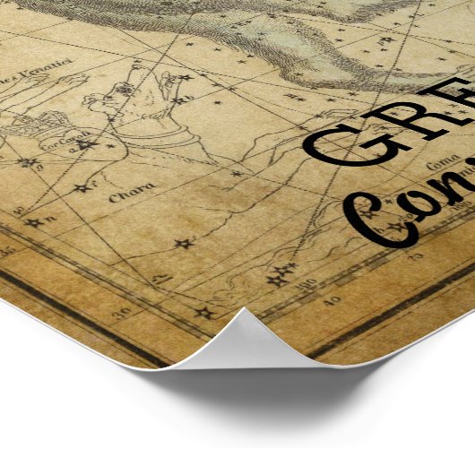 Grote Beer Ursa Major Constellation Star Map Poster (Hoek)