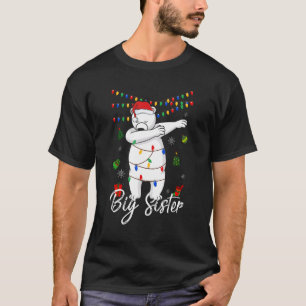 Grote Beer Zus Dabbing Lichten Kerstman Kerst Fami T-shirt