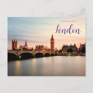 Grote Beiaard Londen Engeland Reisansichtkaart Briefkaart