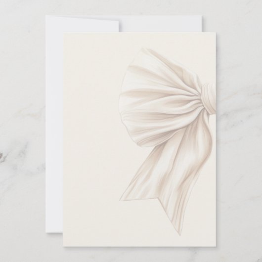 Grote Beige Bow Boho Sweet 16 Kaart (Achterkant)