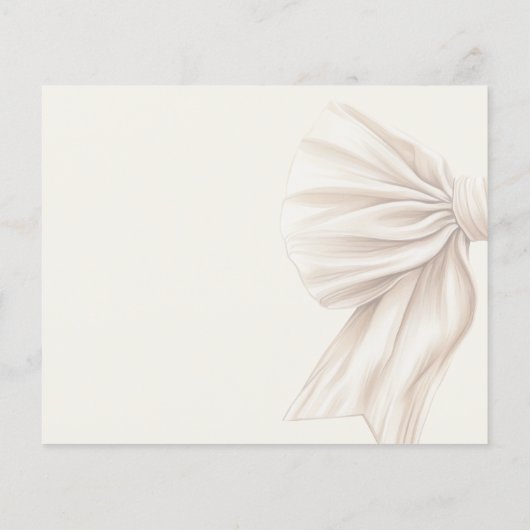 Grote Beige Bow Boho Sweet 16 Save the Date (Achterkant)