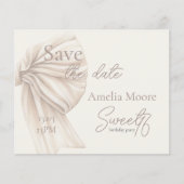 Grote Beige Bow Boho Sweet 16 Save the Date (Voorkant)